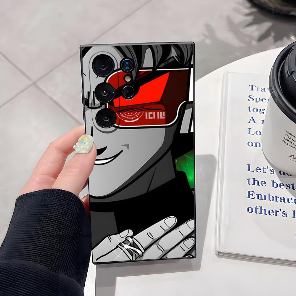Dragon Ball Saiyan Goku Combat Power Phone Case For Samsung S26 Ultra S25 Edge Ultra S23 S22 S21 S20 Ultra Plus S24 Fe Glass Cov