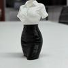 Креативное 3D-печатное украшение, Статуэтка-половинка офисной леди в белой рубашке и кожаной юбке, Настольный декор для снятия стресса