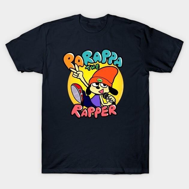 PaRappa the Rapper Black Color All Size Shirt Unisex NI928