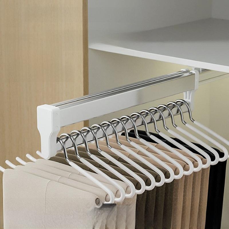 Telescopic Pull-Out Trouser Rack for Wardrobe Storage