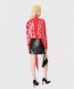 MARINE SERRE (W) Glossy Moon Leather Mini Skirt Black Glossy Moon Leather Mini Skirt Bk99 Black