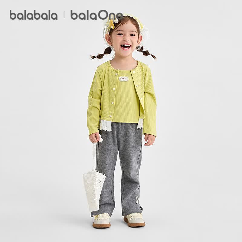 Трехкомпонлектный набор с длинным рукавом для девочек Balabala