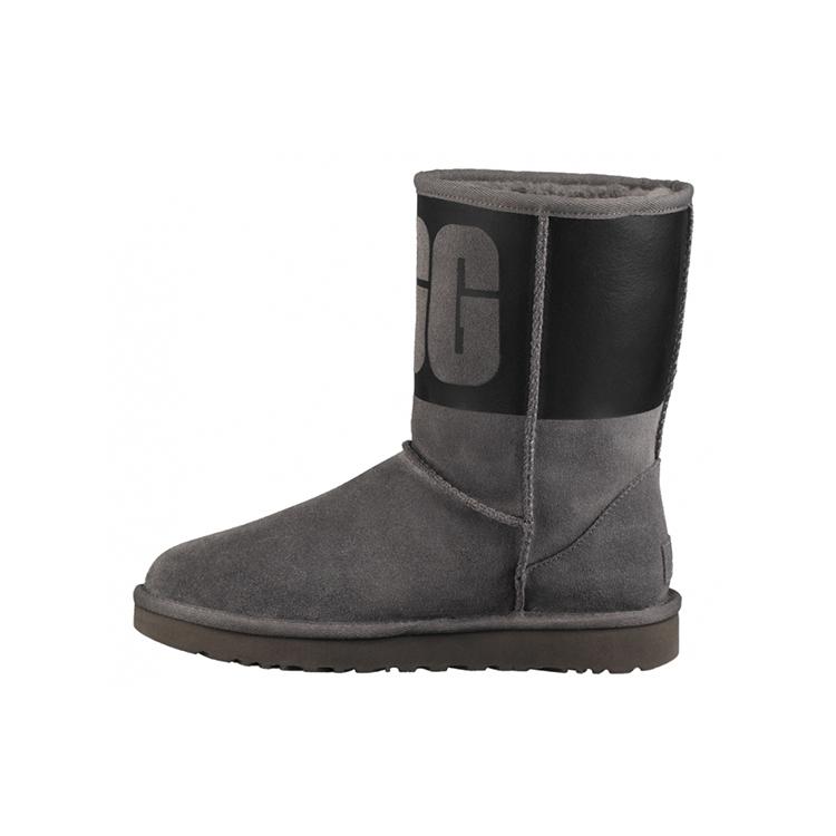 UGG Классический короткий резиновый сапог 'Серый' Женский 1096473-GRB