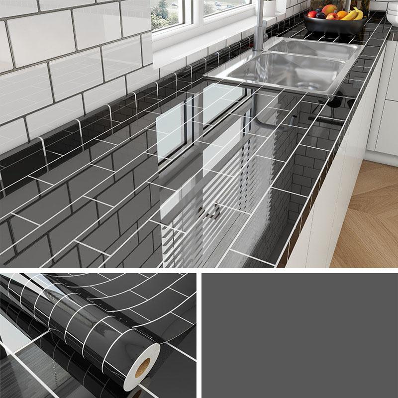 Самоклеящаяся пленка под мрамор - Термостойкая наклейка на кухонную столешницу, Водонепроницаемые, маслостойкие обои с отклеивающейся подложкой для обновления кухонных шкафов