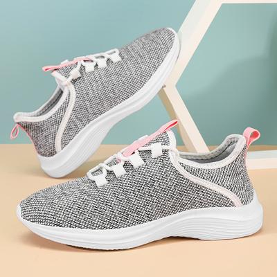 Одиночная обувь женская летняя новая женская повседневная обувь уличная универсальная модная студенческая кроссовки из сетки с плетением мухами женские