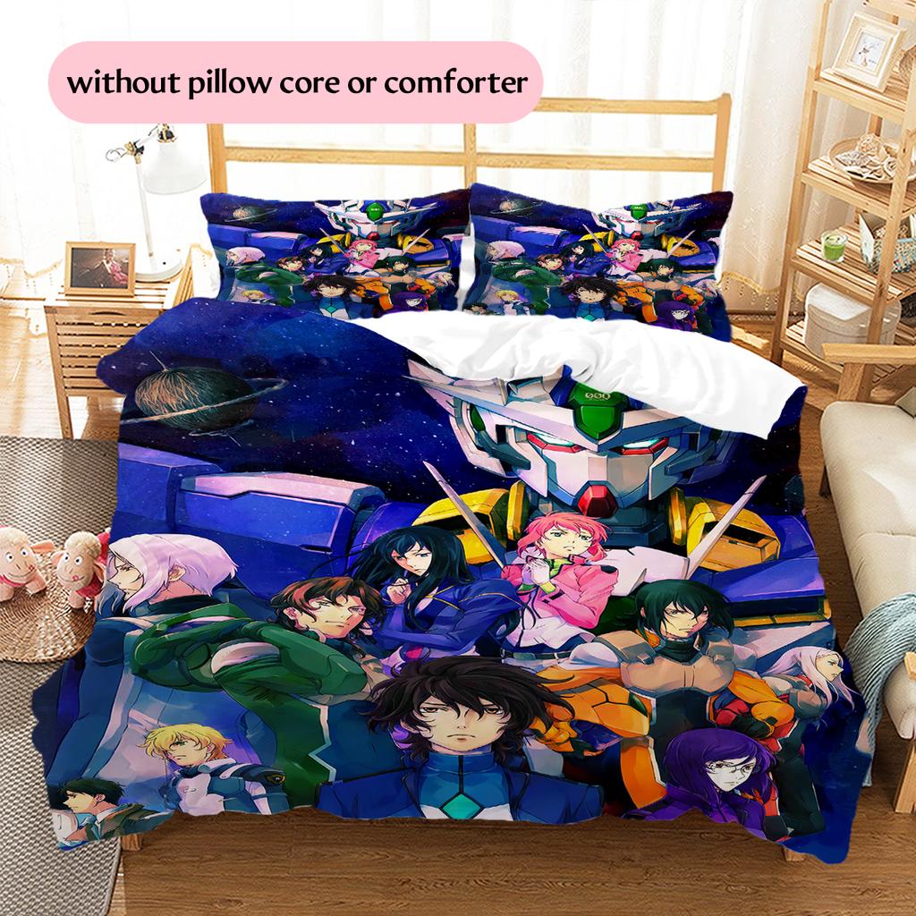 Mobile Suit Gundam Epic Battle Bedding Set Duvet Cover Pillowcase No Filler, Soft Home Bedroom Decor, Perfect Gift for Fans.chl