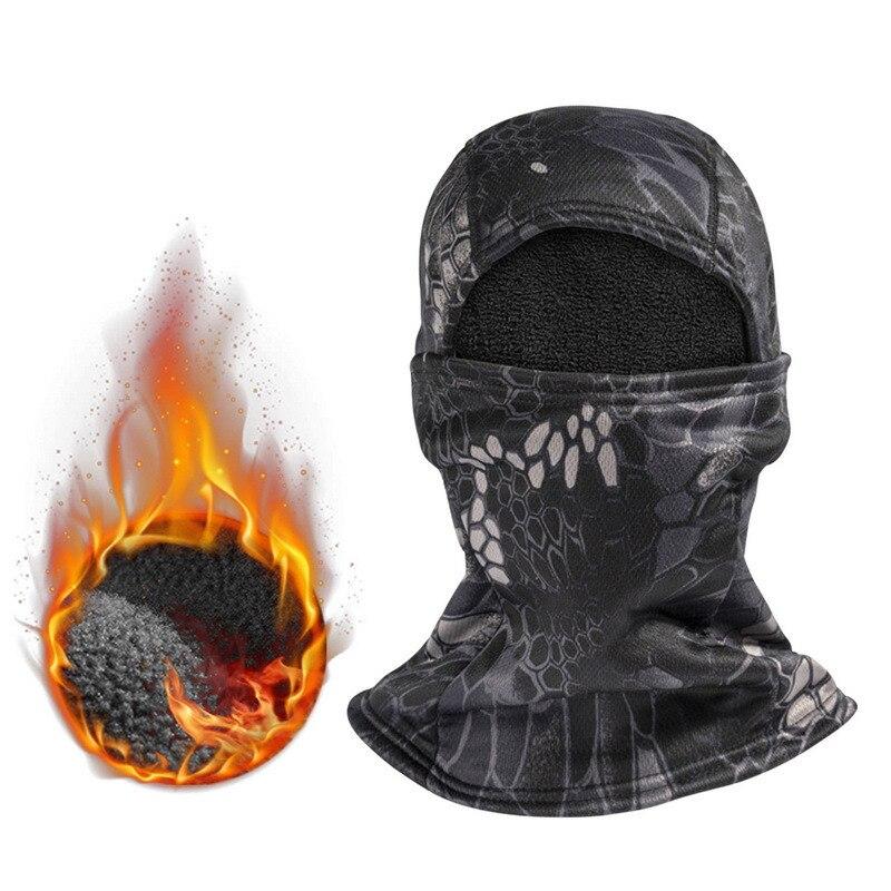Зимняя военная тактическая Балаклава, теплая флисовая термобелье для лыж, сноуборда, утепление лица, велосипедные охотничьи шапки, шарф