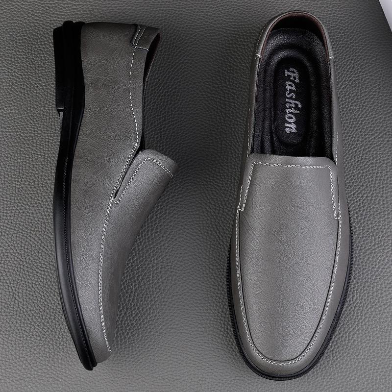 FashionFashion Men Loafers Lightweight Driving Shoes Soft Mens Moccasins Slip On Walking Flats Classic Casual Shoes Handmade Boat Shoes