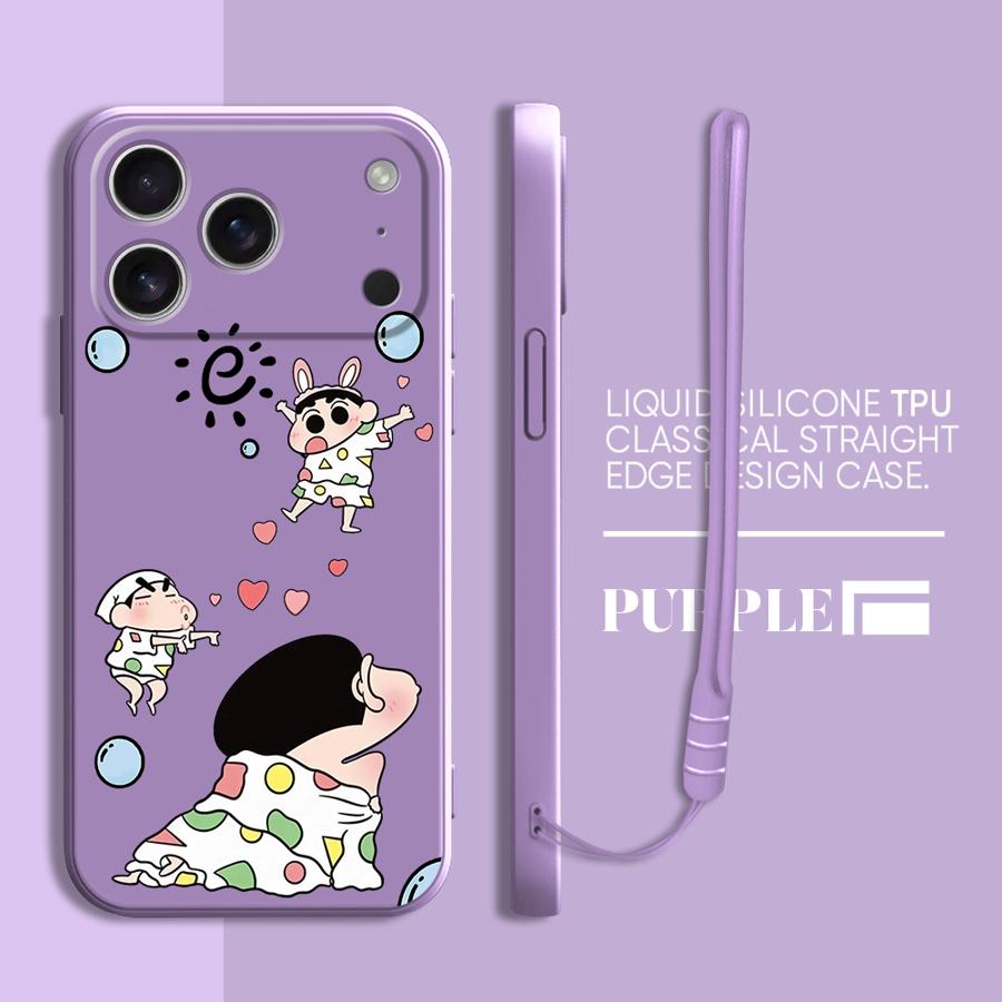 Phone Cover Case for Apple iPhone 17 Pro Max 13 Mini 7 8 16 11 XS XR Air 12 Plus 15 Cartoon Crayon Shin-chan