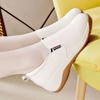 Увеличьте высоту одной педали для женских осенних новых легких и простых туфель с мягкой подошвой и удобных маленьких белых туфель для женщин