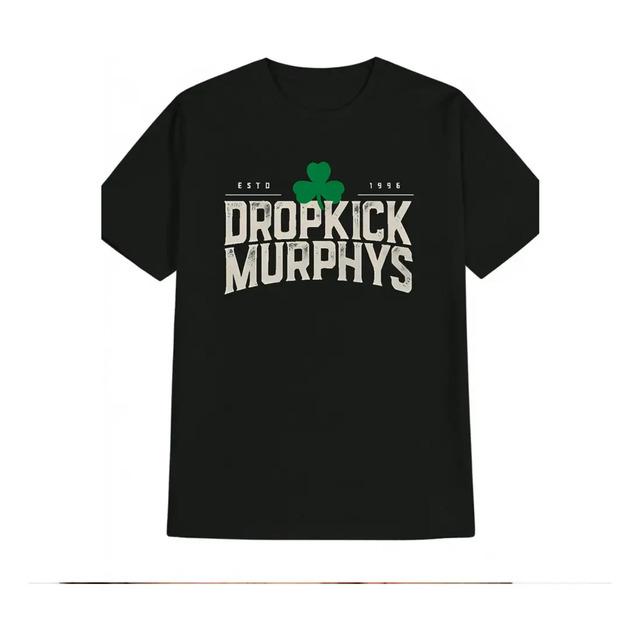 Unisex T-shirt with Dropkick Murphys Clover Print