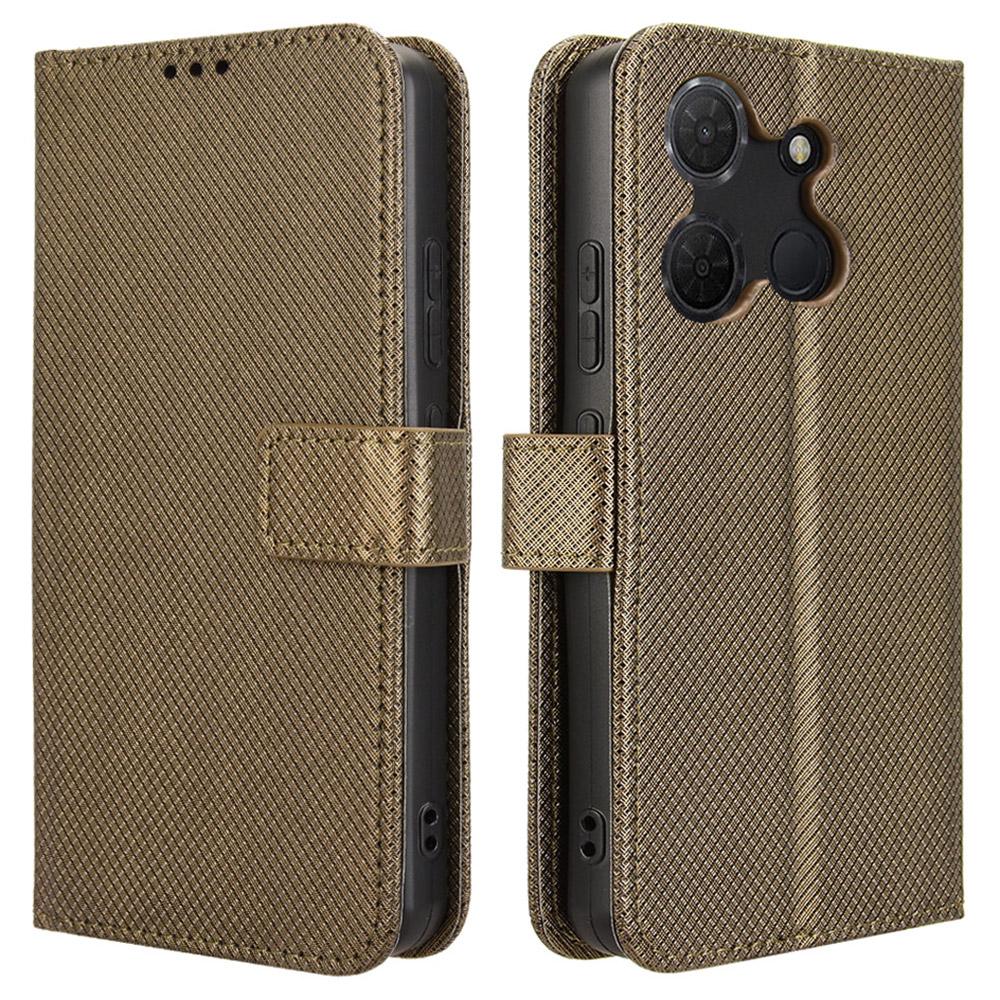 Для TCL 503 Чехол из ПУ кожи с ромбовидной текстурой, кошелек, чехол для телефона