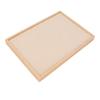 Ear Stud Tray Flannel Wood 216 Holes Lightweight Elegant Luxury Jewelry Storage Case Beige