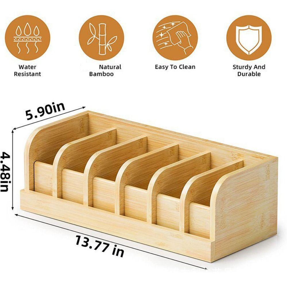 Natural Bamboo Belt Storage Box Save Space Belt Display Rack Purse Storage Holder Women