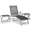 Maison Exclusive - Salon de jardin 3 pcs textilène et aluminium argenté