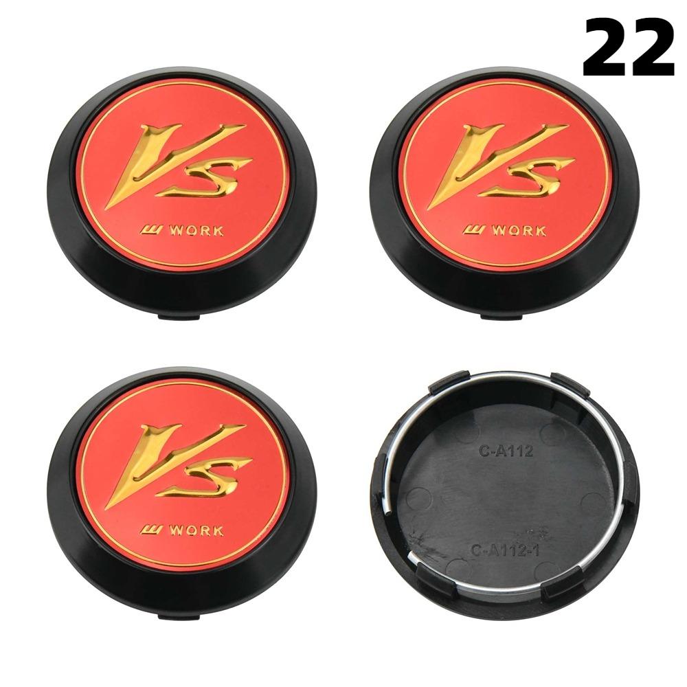 4PCS New 64MM OD / 60MM ID Cap For Rims WORK EMOTION EQUIP MEISTER VS Logo Wheel Center Cap Sport Car Wheel Cover Hub caps