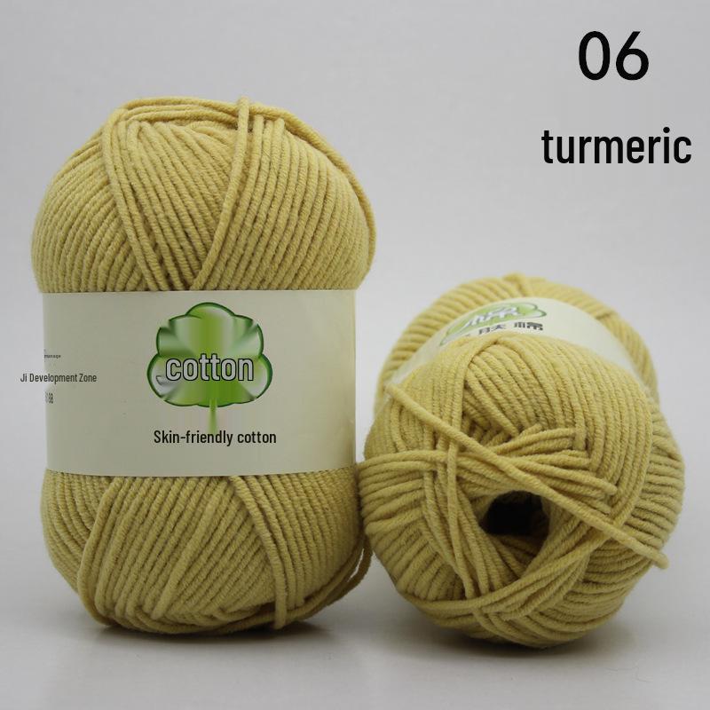 Пряжа из гребенного 5-слойного молочного хлопка для вязания и вязания крючком своими руками - Набор материалов средней толщины для шарфа и пледа