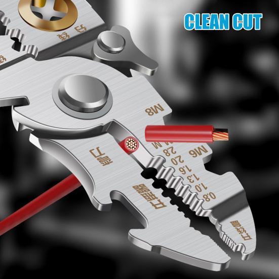 Wire Strippers Professional Electrician Pliers with Non-Slip Handle Electricity Measurement Function Portable Cable Scissors Wire Stripping Pliers