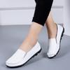 Non Slip Flat Shoes for Woman Soft Casual Women Shoes Genuine Leather Lightweight Slip On Women Loafers Plus Size 44 Zapatos