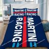 Постельное белье с гоночной полосой Martini Пододеяльник Наволочка Комплект для спальни Взрослый Мальчик Девочка Декор спальни Детская Односпальная Двуспальная Большой Размер9639