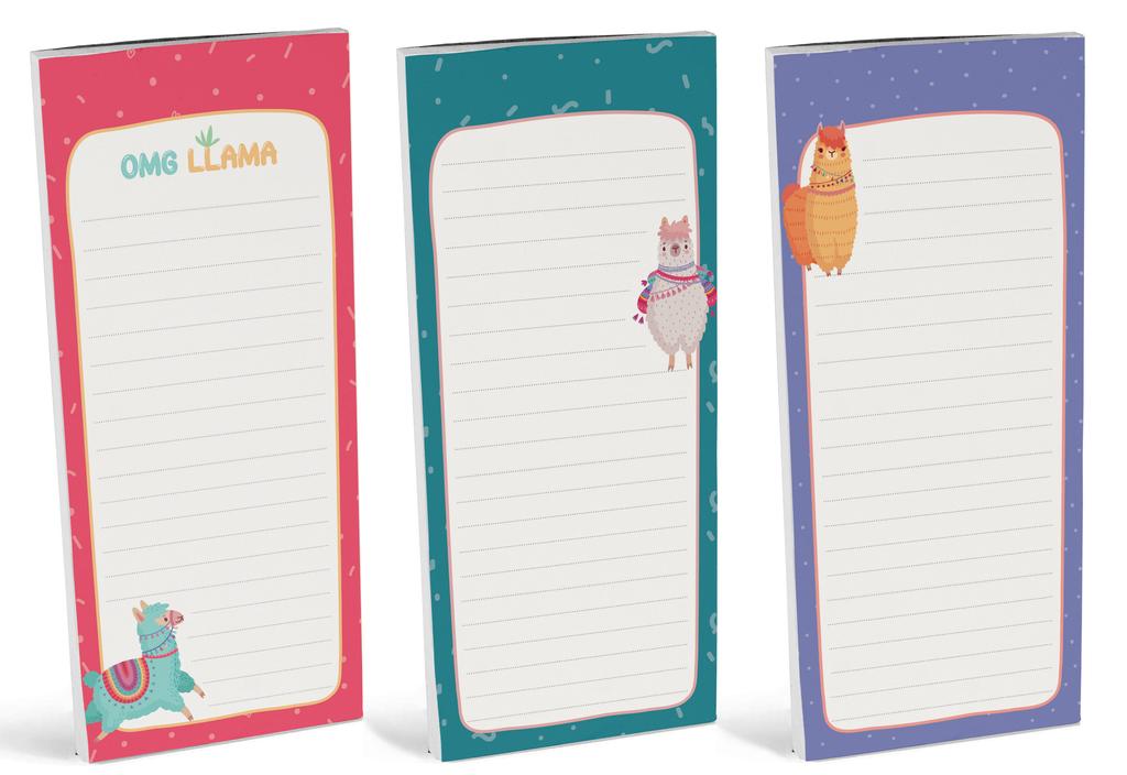 Inkdotpot Pack of 3 Magnetic Fridge To-Do List Notepads- Magnetic Memo Pads For Refrigerator- (50 Sheets