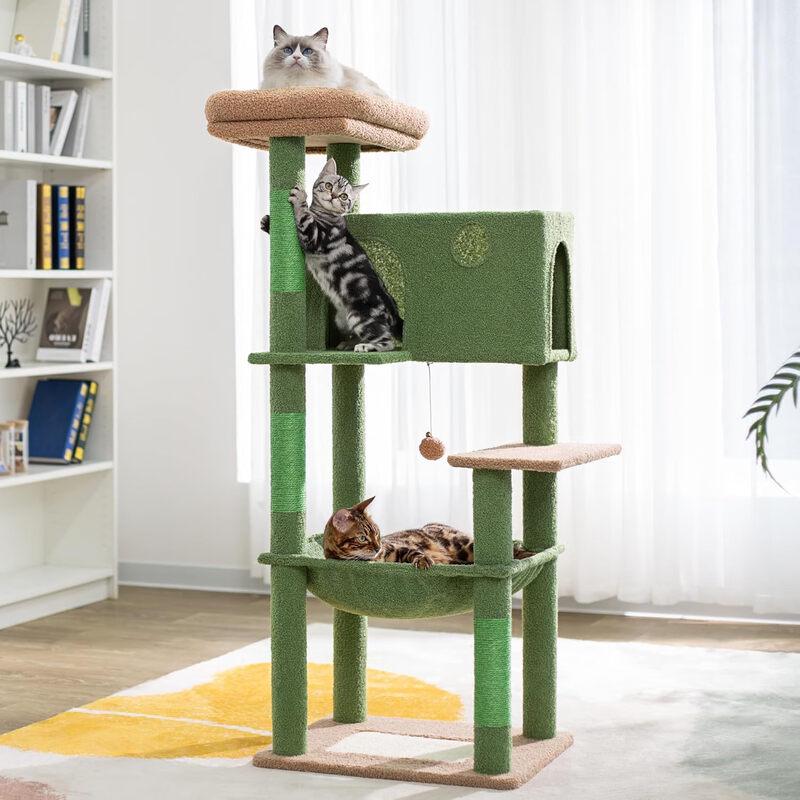 Wooden Cactus Cat Tree