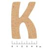 Adhesive MDF Wood Alphabet 7.5cm Letter K