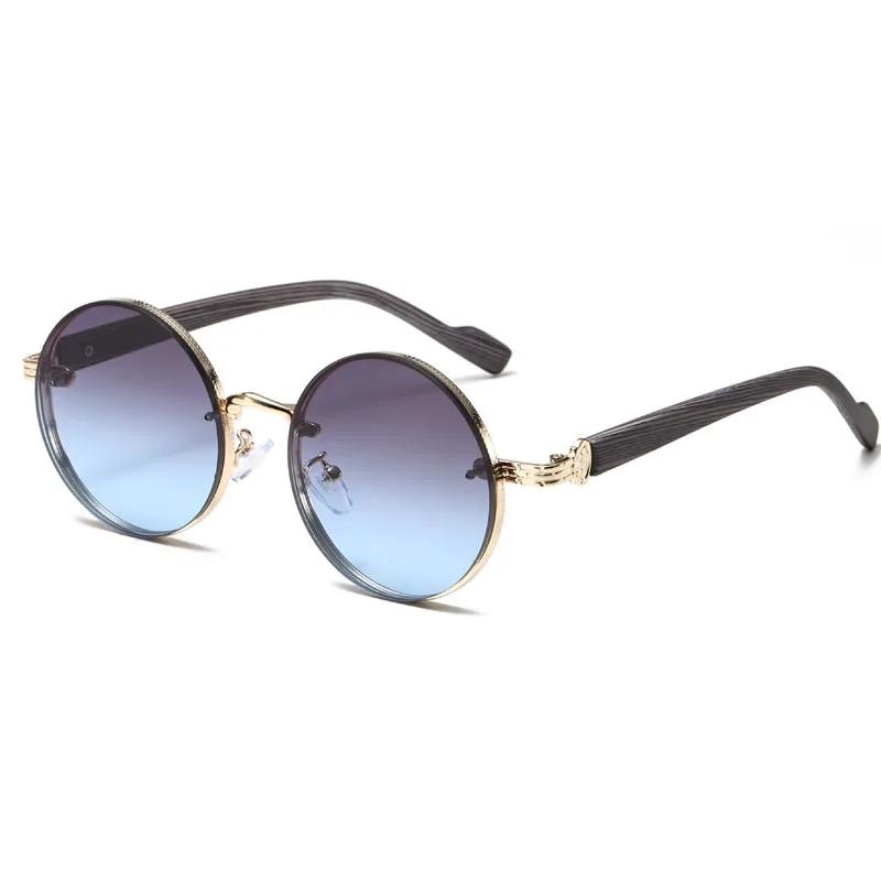 Мужские Классические Металлические Солнцезащитные Очки Модные Трендовые Uv400 Защита Глаз Солнцезащитные Очки Женские Унисекс Ретро Винтаж Панк Очки Тени
