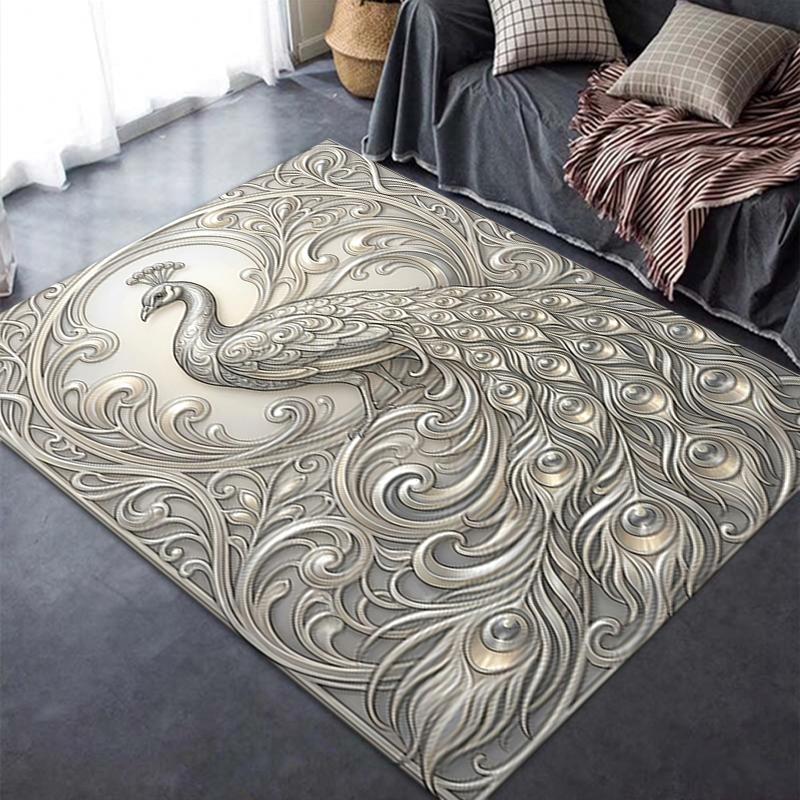 2025 New Peacock Carpet Rug for Living Room Bedroom Home Sofa Decoration,Kids play Non-slip Floor Mat119