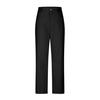 Women Summer Pants Mid-rise Button Zipper Fly Straight Leg Long Trousers with Pockets Solid Color Casual Pants