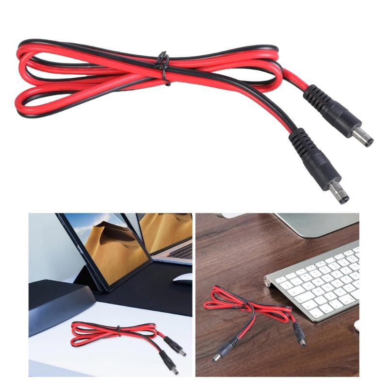 DC5521 Power Extension Cable 5.5mmx2.1mm Male to Male for CCTV Security Cameras 100CM