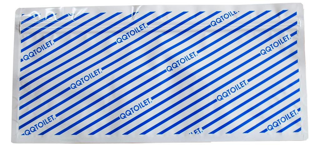 Toilet Blue Stripe The Smallest Foldable Portable Toilet Approved for the 1st UTMF "Emergency (QQ Toilet) 5-Pack" World's (officially (Ultra-Trail Mt.