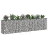 Gabion Raised Bed 2 pcs Silver 330 x 50 x 80 cm