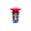 1Pc Waterproof Ip65 Spst (On)-Off 1No 3A 250V With Screw Terminal 16/19/22Mm Momentary Metal Mushroom Head Push Button Switch