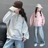 Девичья осенняя толстовка в корейском стиле с воротником-стойкой 2025