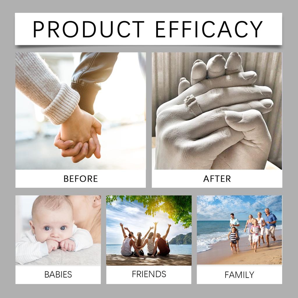 Keepsake Hands Casting Kit Large DIY Plaster Statue Molding Kit Hand Holding Suitable For Couples, Weddings