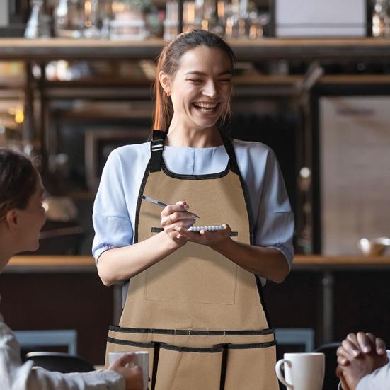 Gardening Tool Apron Heavy-Duty 600D Oxford Cloth Tool Work Aprons 14-Pocket Waterproof Organizer for Landscaping