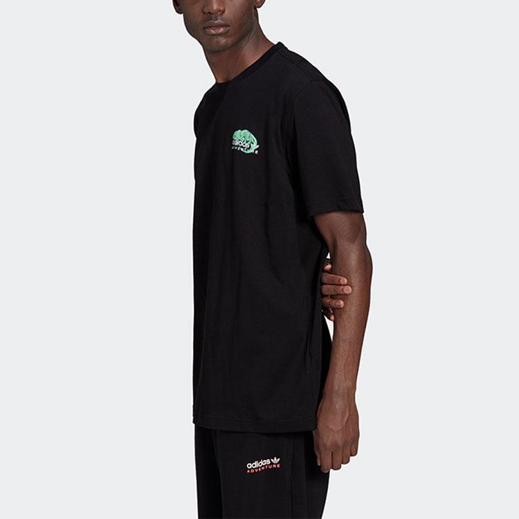Adidas Originals Pckalot T Shirts Men's Black Crew Neck Moderate Straight Fit HF4762