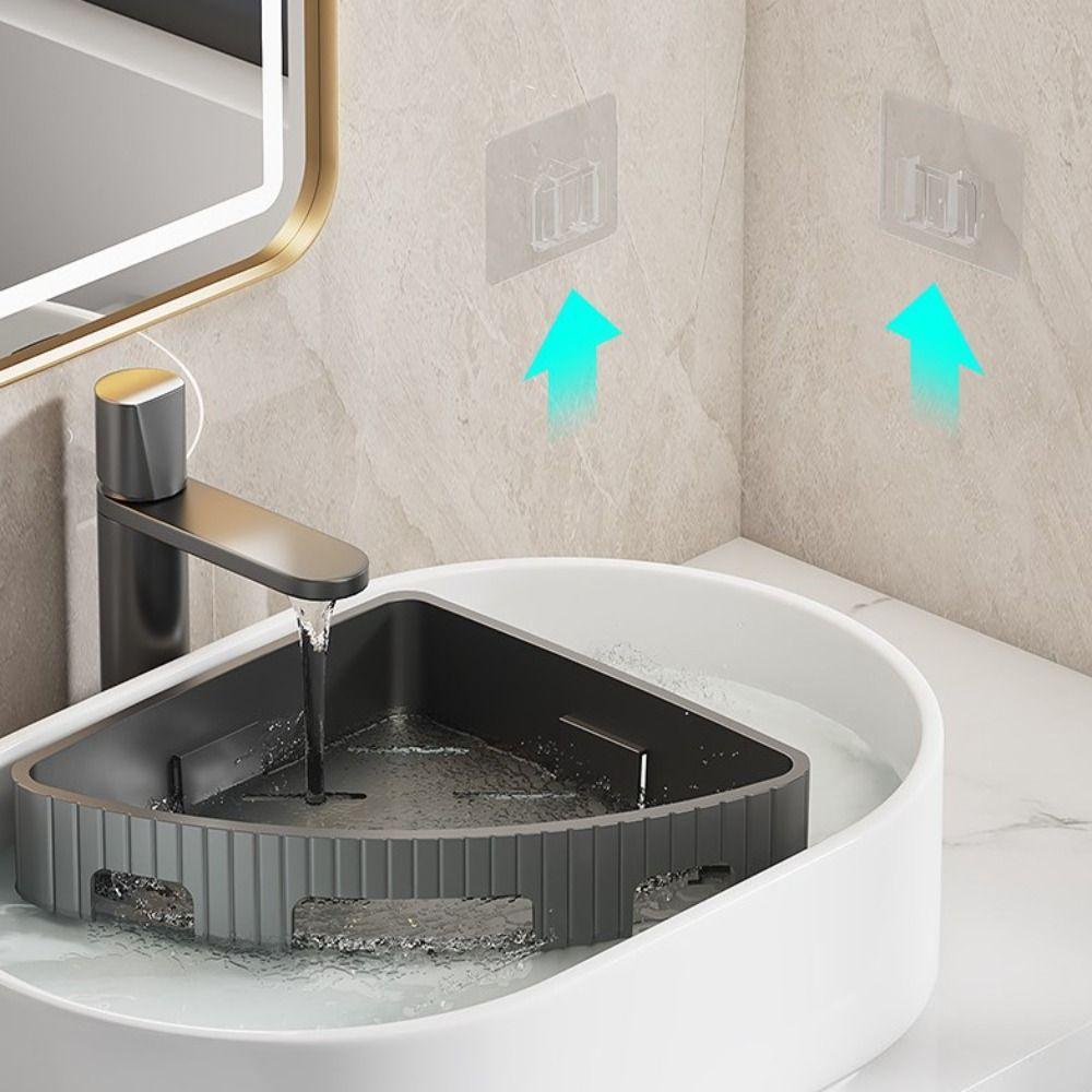 Plastic Corner Shelf Wall Mount Condiment Organizer High Quality Shampoo Organizer