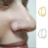 Пирсинг ноздри из стерлингового серебра 925 пробы с покрытием из 18-каратного золота, модный клипс для ушей