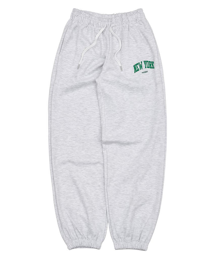 PAPERBOY Basic New York Wide Jogger Pants - Oatmeal (Type B)