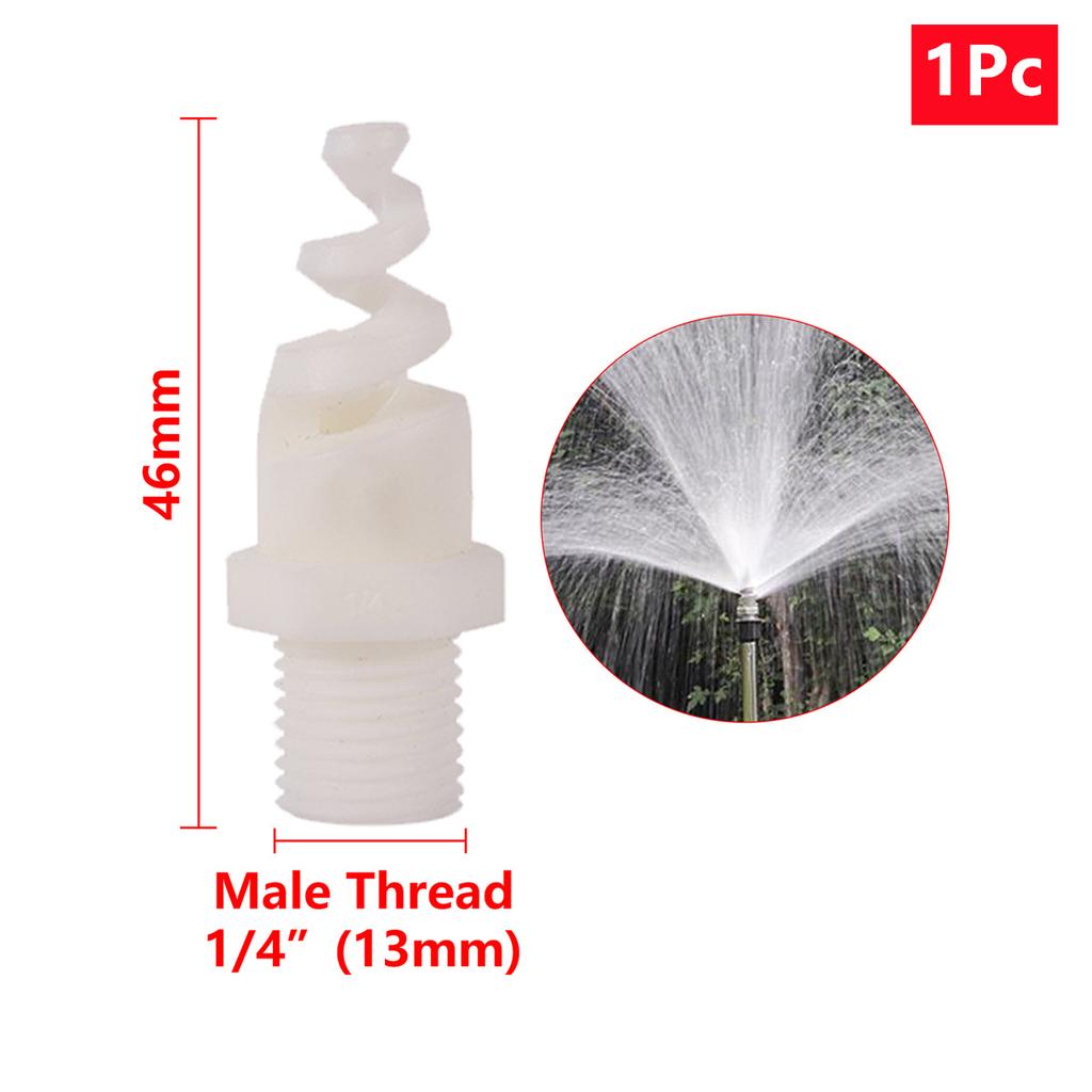 Spiral Cone Atomization Nozzle 1/4" 3/8" 1/2" 3/4" 1" Male Thread Plastic Sprayer Head Stainless Steel Irrigation Mist Sprinkler