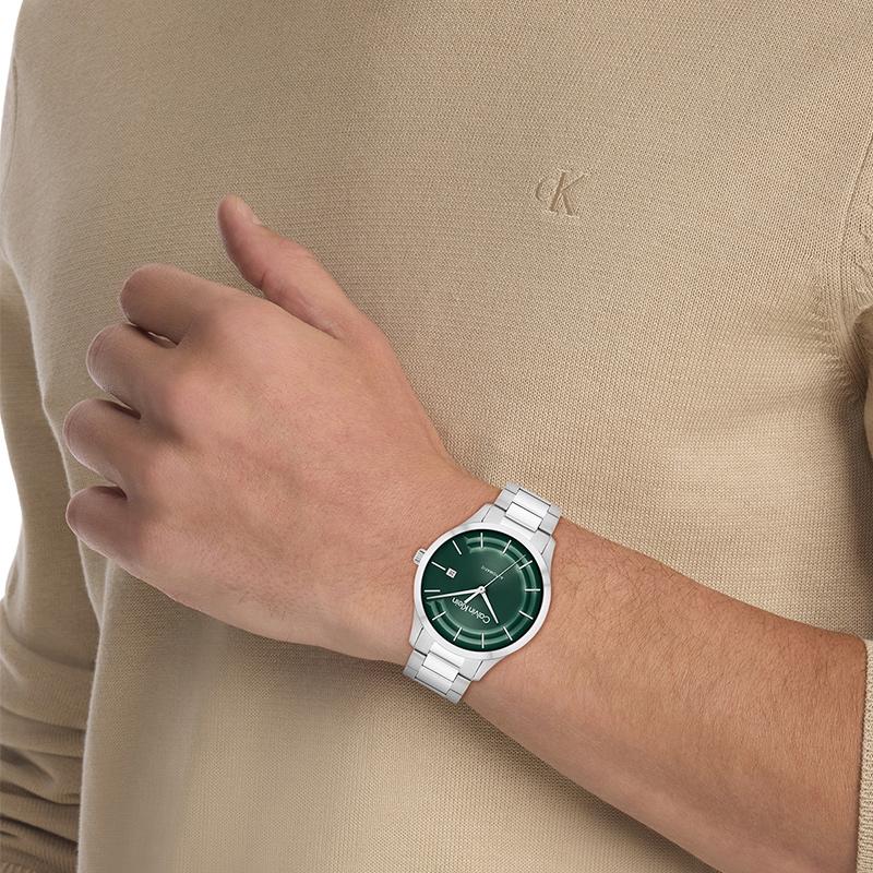 Calvin Klein Автоматические механические часы серии Knight Унисекс Зеленые 25300022