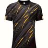 Striped Sports T-Shirt For Men Summer 3d Printed Short Sleeve Outdoor Running Training Tees Fashion Casual Top Men's Clothing