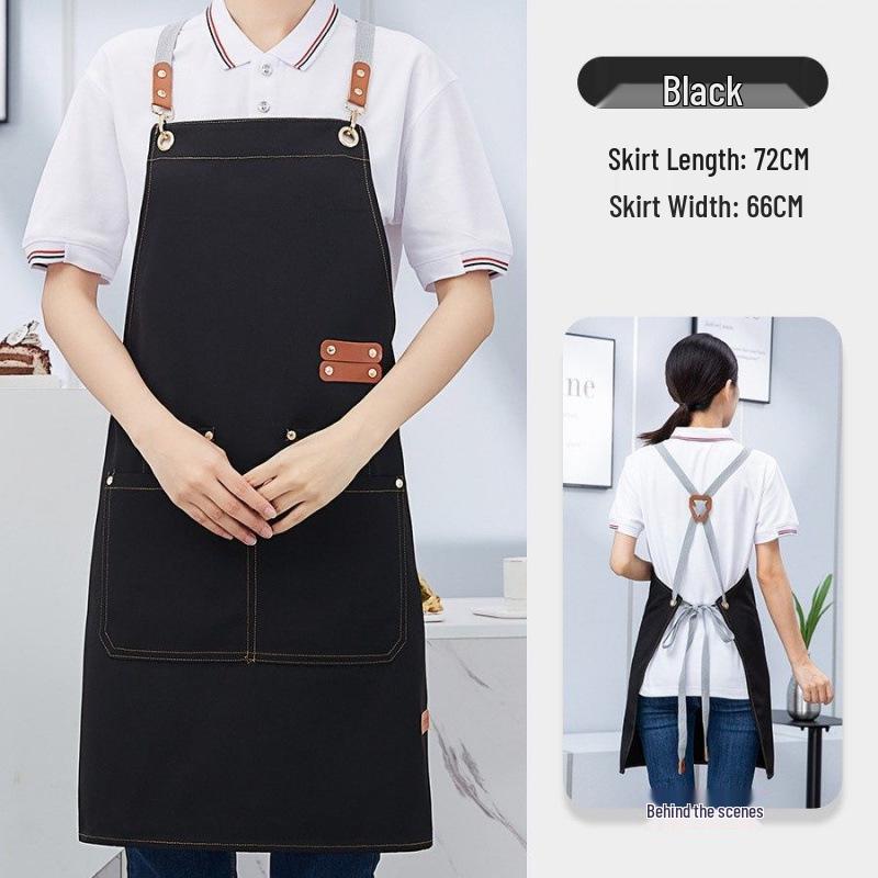 Unisex Barista Apron with Custom Logo for Coffee Shop Catering