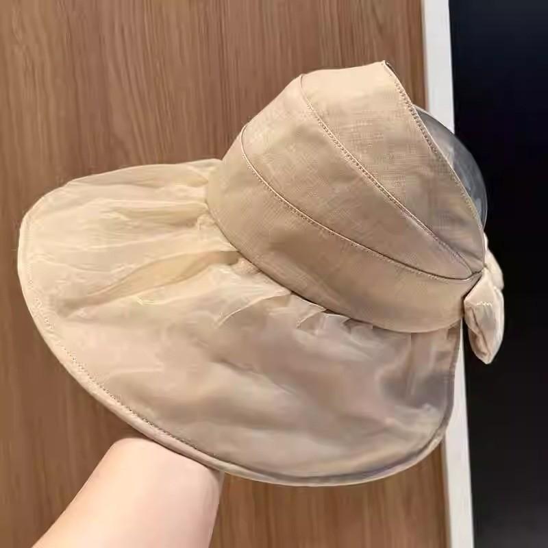 Модная женская летняя шляпа от солнца с широкими полями, бабочкой и бантом, уличная кепка для защиты от солнца при езде на велосипеде