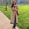 Spring Autumn Women's Streetwear Loose Trench Coat Midi Length Elegant Women's Windbreaker Coat Casual Double Breasted Tops