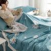 Двусторонняя хлопковая стеганая одеяло-плед Belle Anna Four Seasons с ромашками для мамы и ребенка