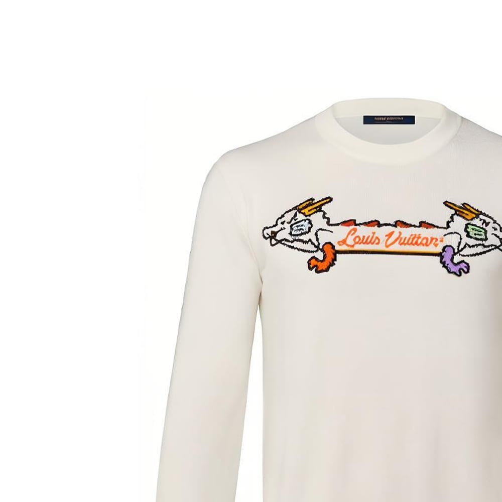 Louis Vuitton Свитшот X Nigo2 SS22 Мужской Белый 1A9GO3