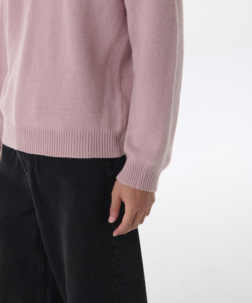 MUSINSA STANDARD Essential Crew Neck Knit [Desert Pink]